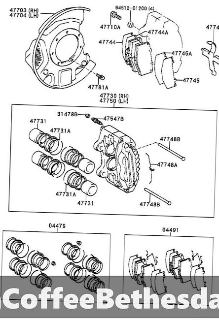 1993-1998 Preverjanje ravni zavorne tekočine Toyota T100