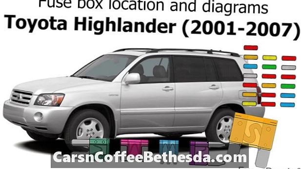 2001-2007 Toyota Highlander Kontrola bezpieczników wnętrza