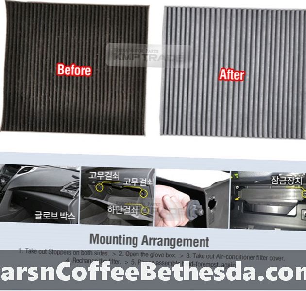 2006-2014 Kia ​​Sedona verificação do filtro de ar da cabine